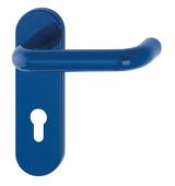 K138/353K (AR600/23-72) Hoppe Arrone Euro Profile Levers 72mm Centres on Radius Plate - (Nylon) Midnight Blue - 11570106