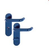 K138/353K (AR600/23-78) Hoppe Arrone Bathroom Levers 78mm Centres on Radius Plate - (Nylon) Midnight Blue - 11571378