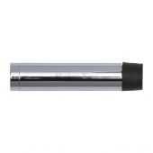 V1081 64-PC Heritage Brass Cylindrical Door Stop without Rose 64mm (75mm projection inc buffer) Polished Chrome Finish