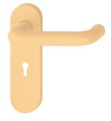 K138/353K (AR600/22) Hoppe Arrone Lock Levers 57mm Centres on Radius Plate - (Nylon) Yellow - 8566395