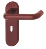 K138/353K (AR600/22) Hoppe Arrone Lock Levers 57mm Centres on Radius Plate - (Nylon) Claret - 8566381