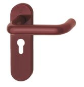 K138/353K (AR600/23) Hoppe Arrone Euro Profile Levers 47.6mm Centres on Radius Plate - (Nylon) Claret - 8566465