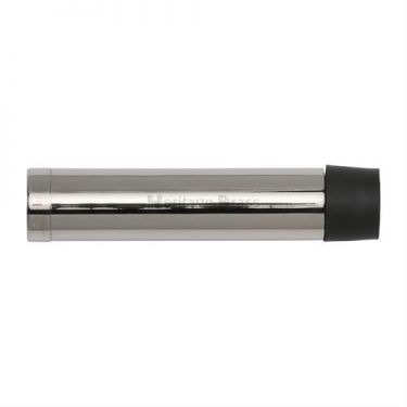 Click Here To Enlarge This Photo Of V1081 64-PNF Heritage Brass Cylindrical Door Stop without Rose 64mm (75mm projection inc buffer) Polished Nickel Finish