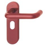 K138/353K (AR600/24) Hoppe Arrone Oval Profile Levers 48.5mm Centres on Radius Plate - (Nylon) Red - 8566535
