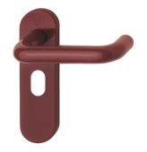 K138/353K (AR600/24) Hoppe Arrone Oval Profile Levers 48.5mm Centres on Radius Plate - (Nylon) Claret - 8566542