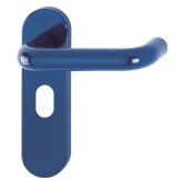 K138/353K (AR600/24) Hoppe Arrone Oval Profile Levers 48.5mm Centres on Radius Plate - (Nylon) Cobalt Blue - 8566556