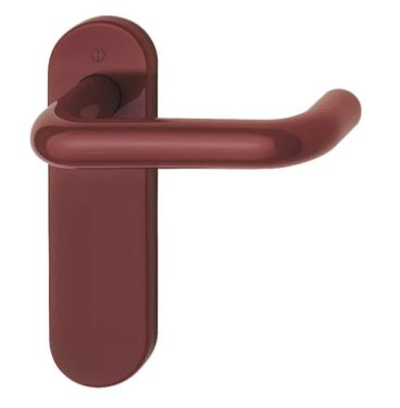 Click Here To Enlarge This Photo Of K138/353K (AR600/21) Hoppe Arrone Latch Levers on Radius Plate - (Nylon) Claret - 8566297