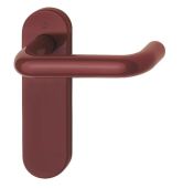 K138/353K (AR600/21) Hoppe Arrone Latch Levers on Radius Plate - (Nylon) Claret - 8566297