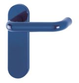 K138/353K (AR600/21) Hoppe Arrone Latch Levers on Radius Plate - (Nylon) Cobalt Blue - 8566311