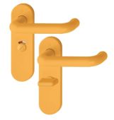 K138/353K (AR600/25) Hoppe Arrone Bathroom Levers 57mm Centres on Radius Plate - (Nylon) Yellow - 8566626