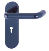 K138/353K (AR600/22) Hoppe Arrone Lock Levers 57mm Centres on Radius Plate - (Nylon) Midnight Blue - 8566409
