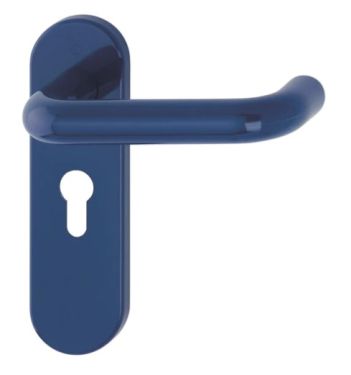 Click Here To Enlarge This Photo Of K138/353K (AR600/23) Hoppe Arrone Euro Profile Levers 47.6mm Centres on Radius Plate - (Nylon) Midnight Blue - 8566486