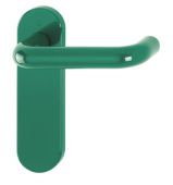 K138/353K (AR600/21) Hoppe Arrone Latch Levers on Radius Plate - (Nylon) Green - 8566325
