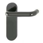 K138/353K (AR600/21) Hoppe Arrone Latch Levers on Radius Plate - (Nylon) Anthracite Grey - 87133235