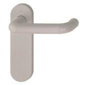 K138/353K (AR600/21) Hoppe Arrone Latch Levers on Radius Plate - (Nylon) Dove Grey - 8566332