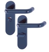 K138/353K (AR600/25) Hoppe Arrone Bathroom Levers 57mm Centres on Radius Plate - (Nylon) Midnight Blue - 8566640