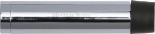 V1081 76-PC Heritage Brass Cylindrical Door Stop without Rose 76mm  (87mm projection inc buffer) Polished Chrome Finish