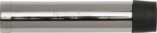 V1081 76-PNF Heritage Brass Cylindrical Door Stop without Rose 76mm  (87mm projection inc buffer) Polished Nickel Finish