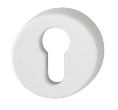 Click Here To Enlarge This Photo Of K15S (AR600/27) Hoppe Arrone Euro Profile Escutcheon - (Nylon) Diamond White - 522118