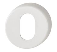 K15S (AR600/28) Hoppe Arrone Oval Profile Escutcheon - (Nylon) Diamond White - 623495