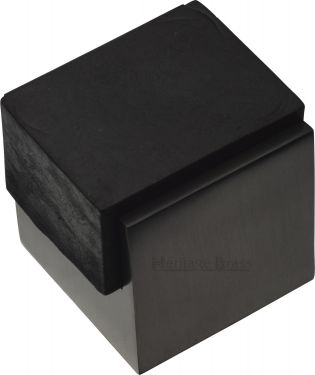 Click Here To Enlarge This Photo Of V1082-MB Heritage Brass Door Stop Square Floor Mounted Design Matt Bronze Finish