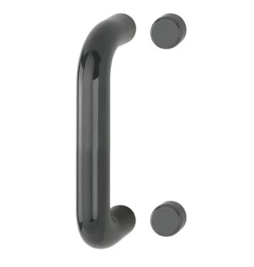 Click Here To Enlarge This Photo Of AR602/220BF Hoppe D' Handle Ø 34mm x 220mm Centres Pull Handle Bolt Fix - (Nylon) Anthracite Grey