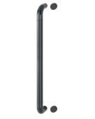 AR602/600BF Hoppe D' Handle Ø 34mm x 600mm Centres Pull Handle Bolt Fix - (Nylon) Black