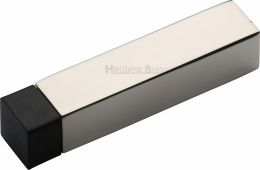 V1084-PNF Heritage Brass Door Stop Square Wall Mounted Design Polished Nickel Finish