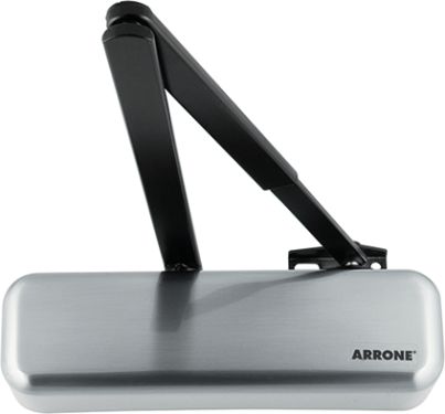 Click Here To Enlarge This Photo Of AR6900-D-SSS Hoppe Arrone Size 2-4 Overhead Door Closer - Satin Stainless Steel with Black arm (87105984)