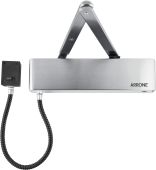 AR1998-L-SSS/SSS Hoppe Arrone EN.4 Electro-Magnetic Hold Open/Swing Free Overhead Door Closer - Satin Stainless Steel (87132277)
