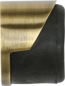 V1088-AT Heritage Brass Door Stop Round Floor Mounted Design Antique Brass Finish