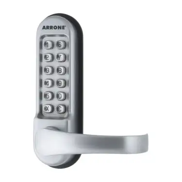 Click Here To Enlarge This Photo Of AR515-SSS-PK Hoppe Arrone Lever Operated Mechanical Push Button Digital Lock for use with Panic Hardware - Satin Stainless Steel (87138507)