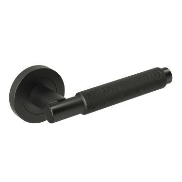 Click Here To Enlarge This Photo Of JTHA1805-F Jigtech 'Textura' Lever On Rose Matt Black [CE]