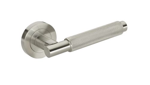 Click Here To Enlarge This Photo Of JTHA1815-F Jigtech 'Textura' Lever On Rose Satin Nickel [CE]