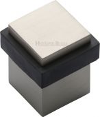 V1089-SN Heritage Brass Door Stop Square Floor Mounted Design Satin Nickel Finish
