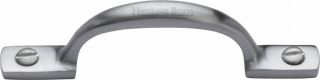 V1090 102-SC Heritage Brass Pull Handle Russell Design 102mm Satin Chrome Finish