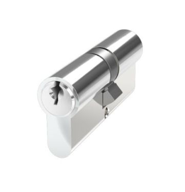 Click Here To Enlarge This Photo Of BX4555EDPCM6 Mila Chrome 6 Pin Euro Profile 70mm (45/55) Double Cylinder c/w 3 Keys