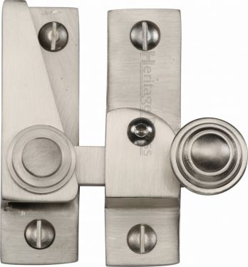 Click Here To Enlarge This Photo Of V1104L-SN Heritage Brass Sash Fastener Lockable Satin Nickel Finish
