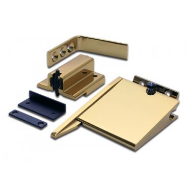 Click Here To Enlarge This Photo Of DSPBFD MK2 Fire Rated Door Selector (Wedge Shape) - Polished Brass