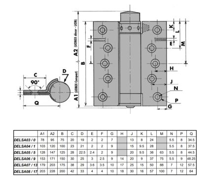 Click Here To Enlarge This Photo Of LSA06 GROOM Liobex 6" Silver Single Action Spring Hinges (Suitable for 25-40mm thick doors)