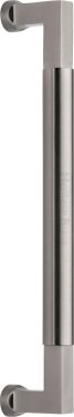 Click Here To Enlarge This Photo Of V1312 330-SN Heritage Brass Door Pull Handle Bauhaus Design 330mm Satin Nickel Finish