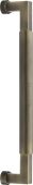 V1315 330-AT Heritage Brass Door Pull Handle Bauhaus Knurled Design 330mm Antique Brass Finish