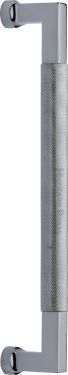 Click Here To Enlarge This Photo Of V1315 330-PC Heritage Brass Door Pull Handle Bauhaus Knurled Design 330mm Polished Chrome Finish