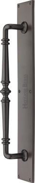 Click Here To Enlarge This Photo Of V1165-MB Heritage Brass Door Pull Handle on Plate Avon Design Matt Bronze finish