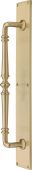 V1165-SB Heritage Brass Door Pull Handle on Plate Avon Design Satin Brass finish