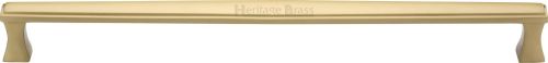 Click Here To Enlarge This Photo Of V1334 457-SB Heritage Brass Door Pull Handle Deco Design 457mm Satin Brass Finish