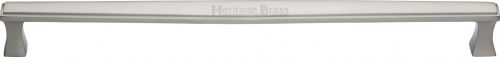 Click Here To Enlarge This Photo Of V1334 457-SN Heritage Brass Door Pull Handle Deco Design 457mm Satin Nickel Finish
