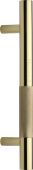 V1365 305-PB Heritage Brass Door Pull Handle Bar Knurled Design 305mm Polished Brass Finish