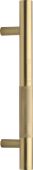 V1365 305-SB Heritage Brass Door Pull Handle Bar Knurled Design 305mm Satin Brass Finish