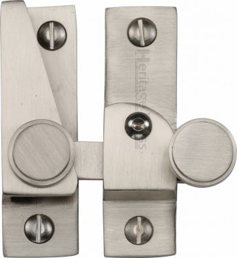 Click Here To Enlarge This Photo Of V1106L-SN Heritage Brass Sash Fastener Lockable Satin Nickel Finish